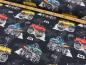Preview: Baumwolljersey mit Monstertrucks auf Schwarz